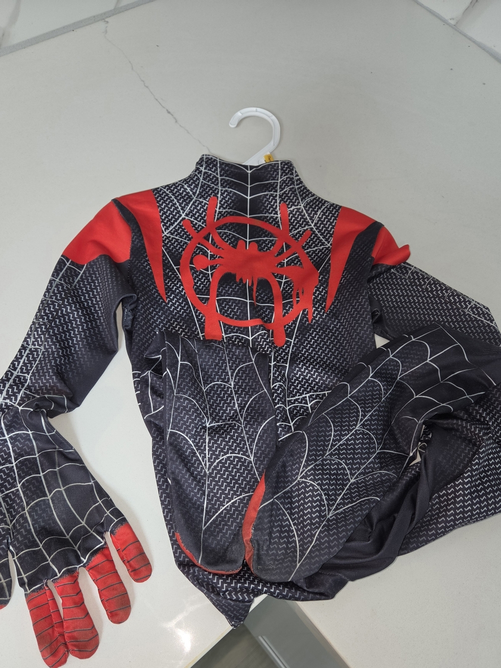 Spiderman Black and Red Webbed Kids One-Piece Bodysuit